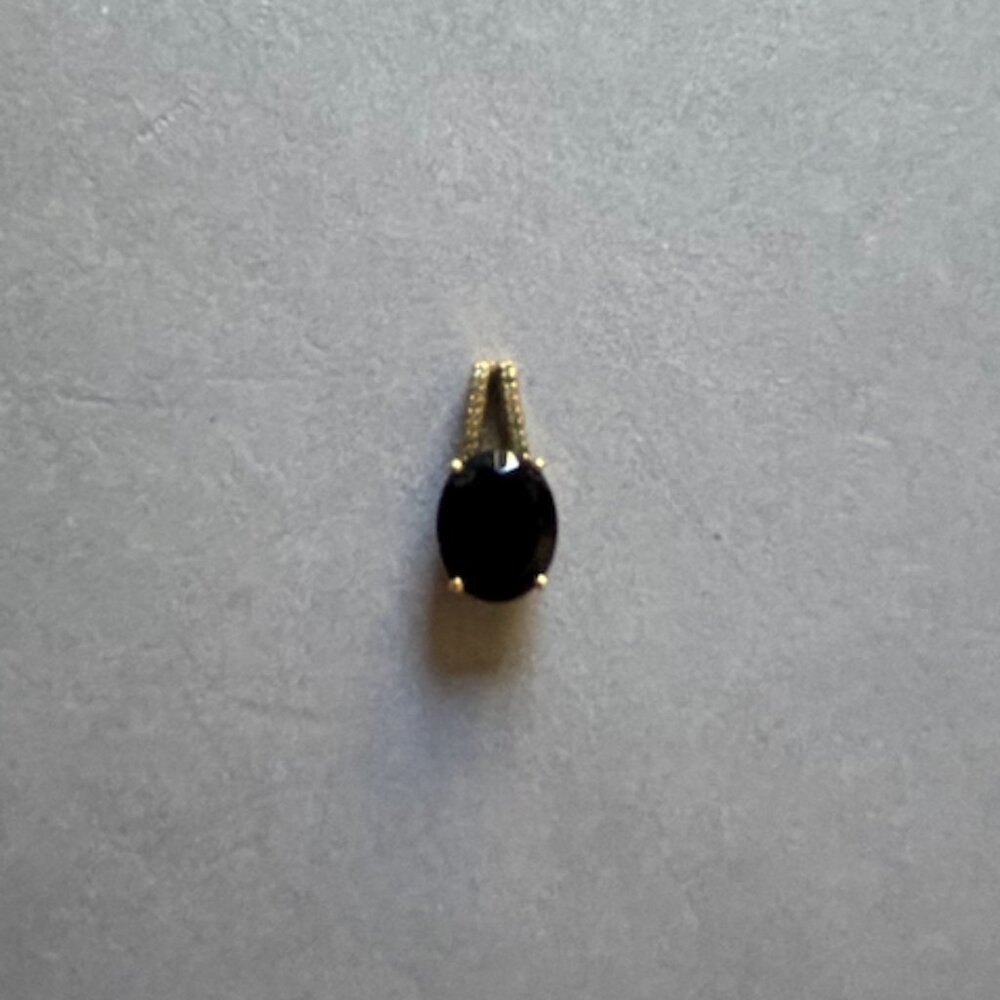 Diamond and Onyx Necklace - Pendant